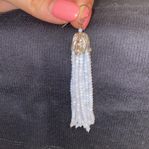 Custom made beaded hanging earrings - Picture 2 of 4